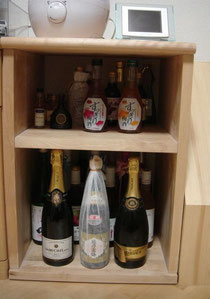 カバ桜集成材（積層材）のお酒専用棚　2012/5/14 | 棚・収納・ラック