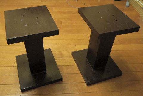 ナラ集成材（積層材）の自作スピーカースタンド 2014/5/28