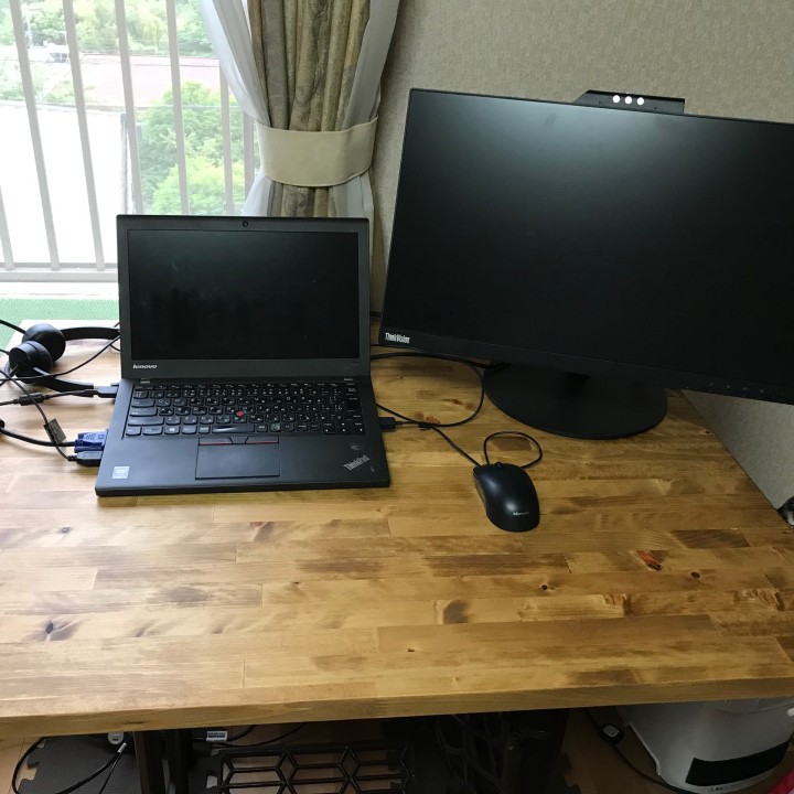 桧（節有）集成材のリメイク天板