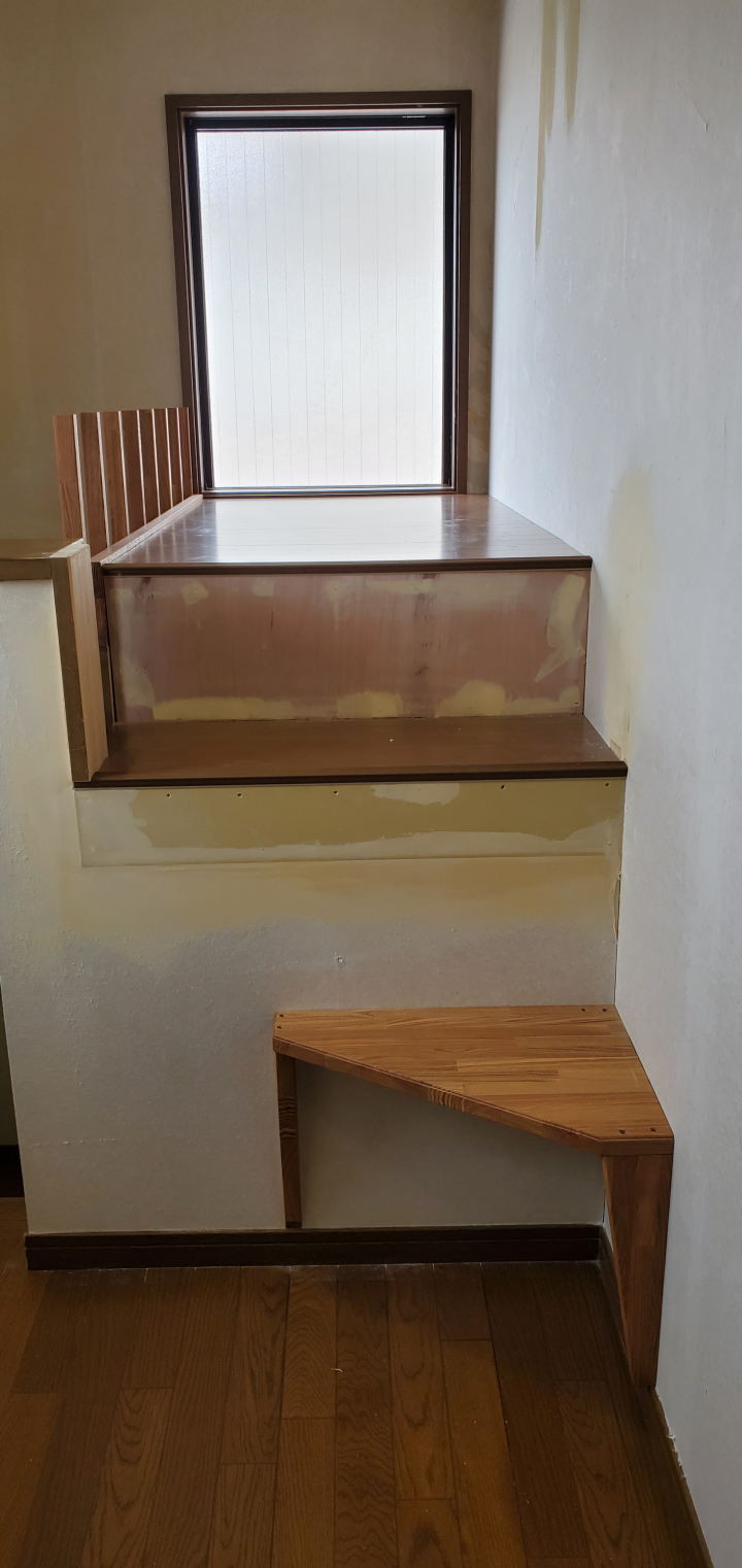 タモ集成材（積層材）のステップ