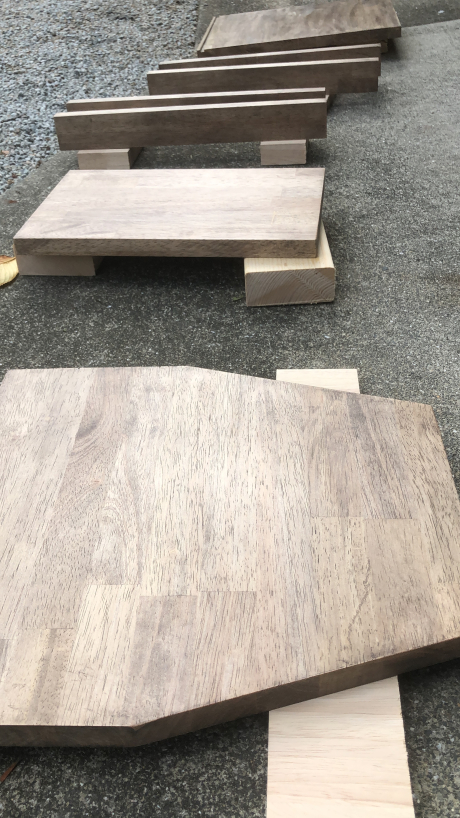 ゴム集成材のレコードボックス