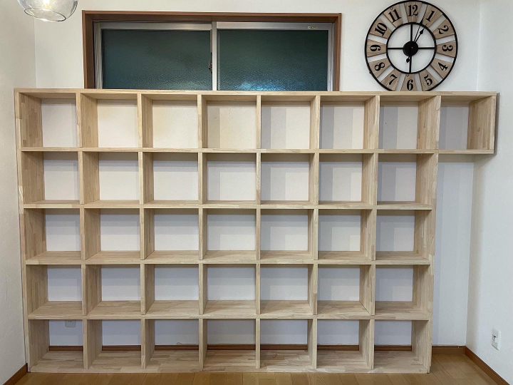 ゴム集成材(積層材)の本棚 / Kさまの作品